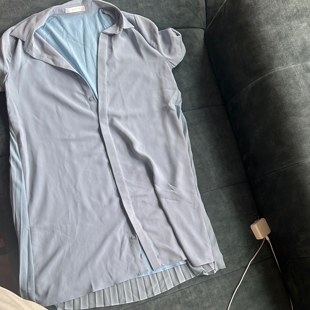 Light Blue Button-Up dress